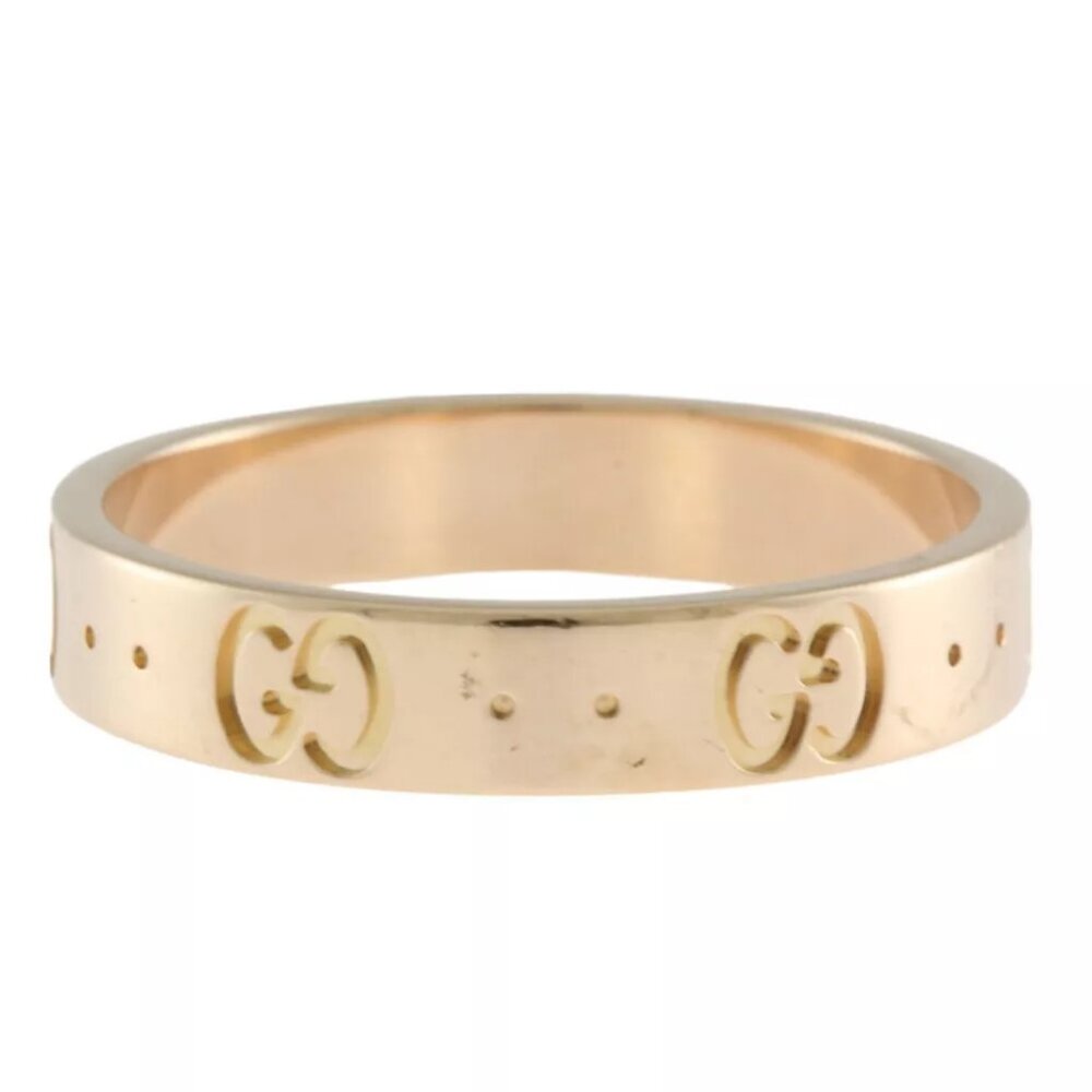 GUCCI Ring US 7 3/4 EU56 K18 Pink Gold icon used - Picture 4 of 8